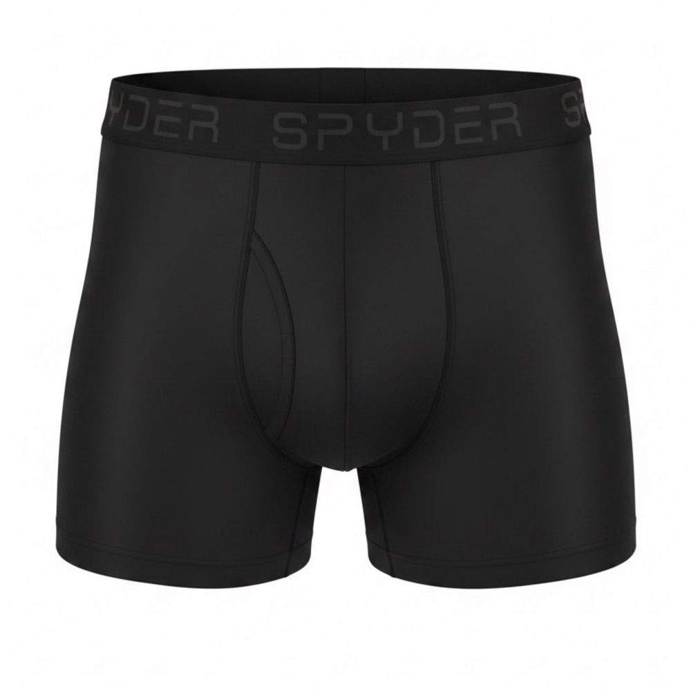 Spyder Mens Performance Boxer Briefs Black Stretch Elastic Waistband Size Medium